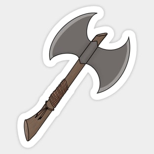 Two Sided Axe Sticker